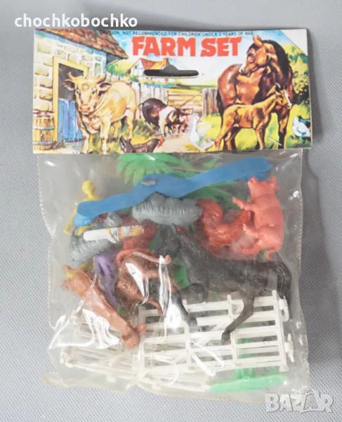 Стара Детска играчка фигурки животни ферма, снимка 1