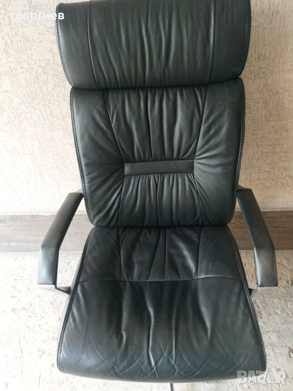 Офис стол естествена кожа , снимка 1