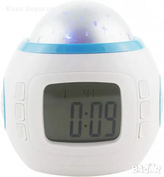 Будилник с прожекционна лампа – магията на звездното небе във вашата стая +музика, снимка 1