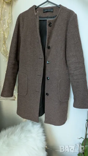ZARA вълнено палто, 52% вълна, S / 36, снимка 1