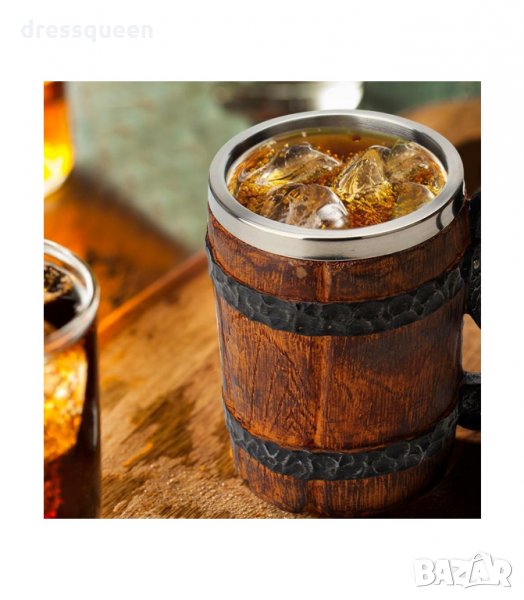 2916 Халба за бира с  дизайн на Бъчва, снимка 1