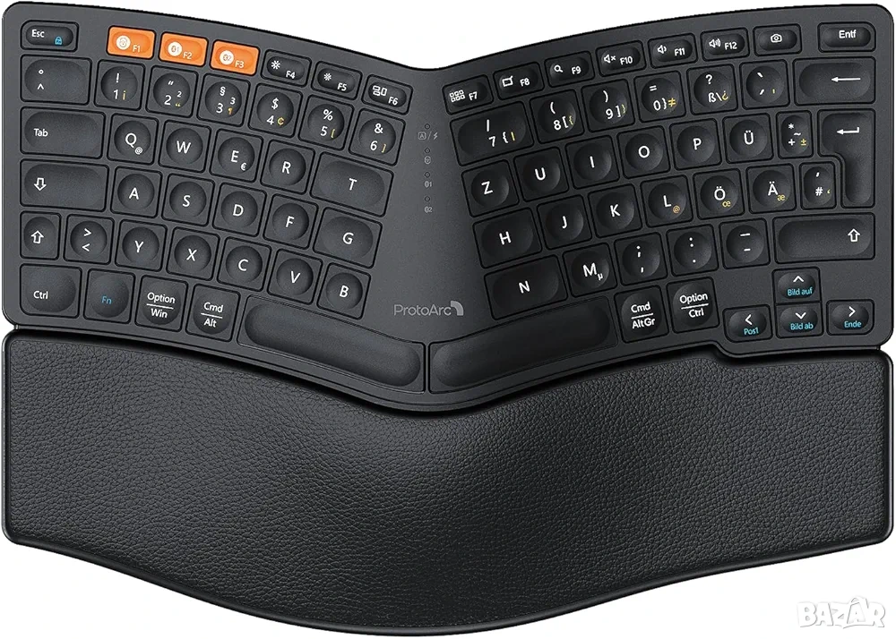ProtoArc EK04 Mini: Безжична Ергономична Клавиатура с 2х Bluetooth и 2.4G ресивър, снимка 1