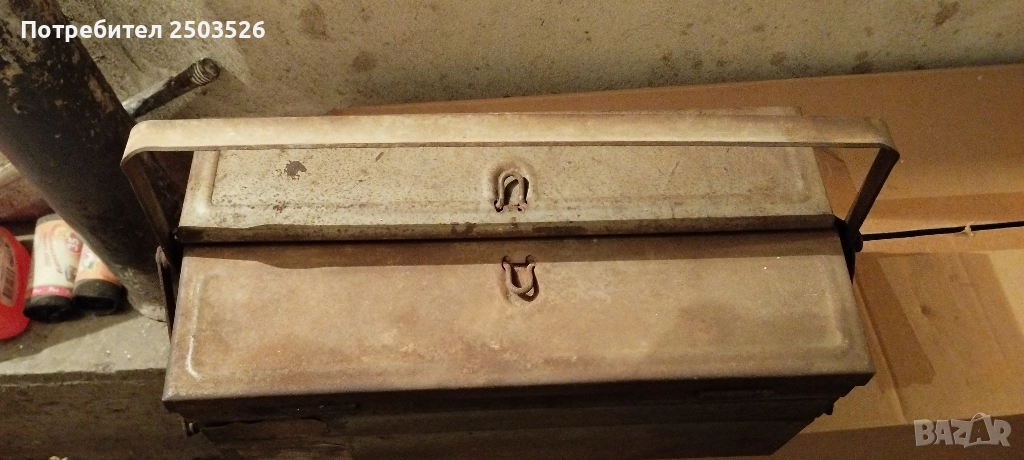 Стара метална кутия за инструменти, снимка 1