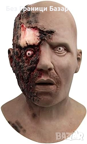 Нова Зомби маска с пълно покритие на главата за карнавал косплей Хелоуин и парти, снимка 1