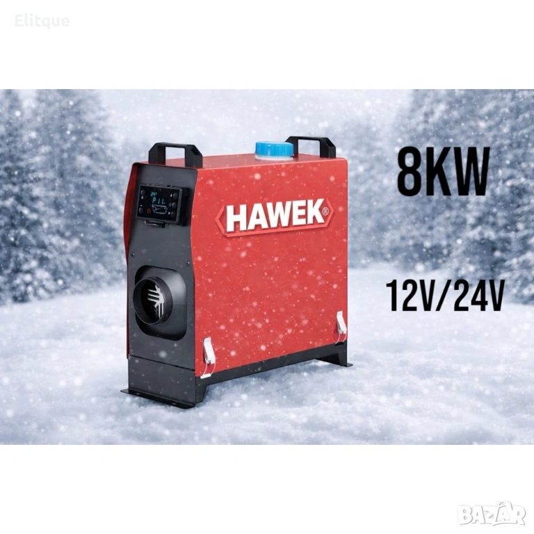 Суха Дизелова Печка HAWEK 8kW – за кемпери, бусове и гаражи 12V / 24V / 220V, снимка 1