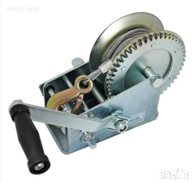 ръчна лебедка със стоманено въже 2000LBS 900кг, снимка 1