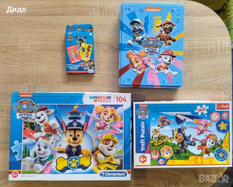 Paw Patrol/Пес Патрул (пъзели, карти, книжки рисуване, фигурки), снимка 1