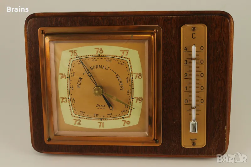 Стар Немски Барометър Термометър LUFFT GENIA 1960's, снимка 1