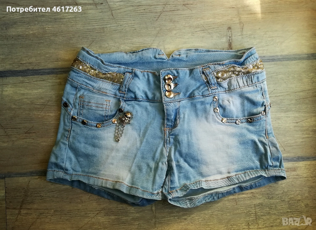 Къси дънкови панталони, L, снимка 1