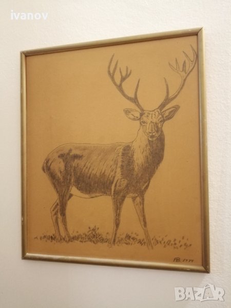 Картина елен, снимка 1
