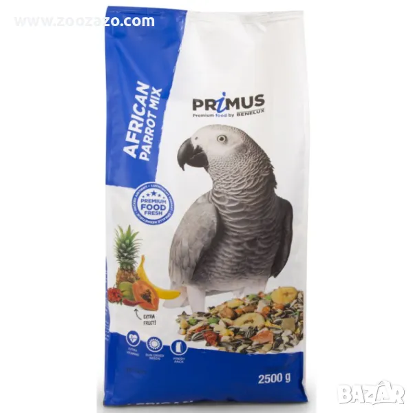 Висококачествена храна за големи Папагали с плодове 2.5 кг. - Primus African Parrot - Модел: 12172, снимка 1