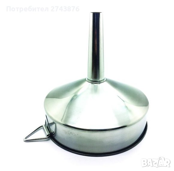  МЕТАЛНА ФУНИЯ,НЕРЪЖДАЕМА СТОМАНА,ДИАМЕТЪР-10СМ.-С ХАЛКА ЗА ОКАЧВАНЕ, снимка 1