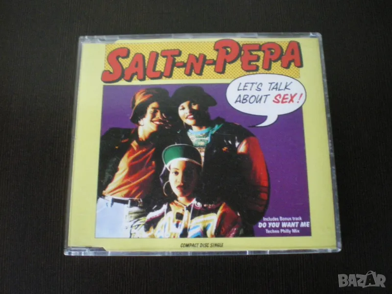 Salt-N-Pepa ‎– Let's Talk About Sex! 1991 CD, Single, снимка 1