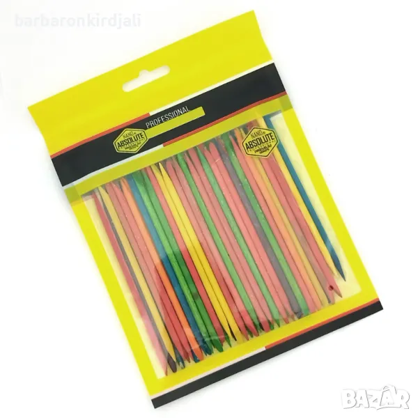 Цветни дървени пръчици за избутване, снимка 1