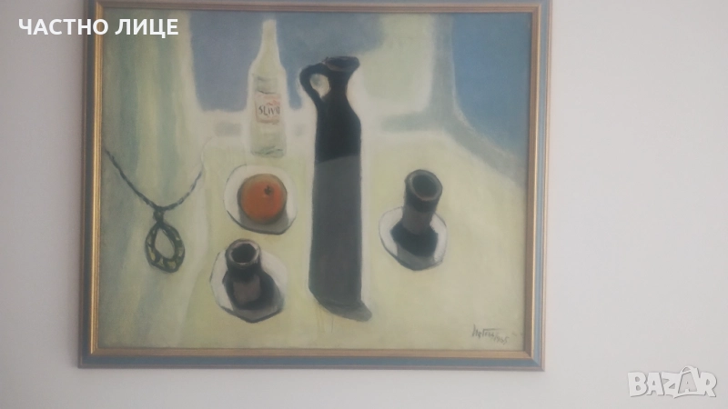 К-на платно масло Иван Гецов 1965г р-р100/80см в рамка, снимка 1