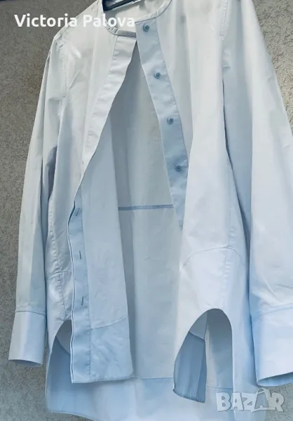 COS Швеция плътна небесносиня риза овърсайз, снимка 1