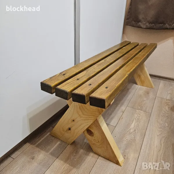 Масивна дървена пейка, снимка 1