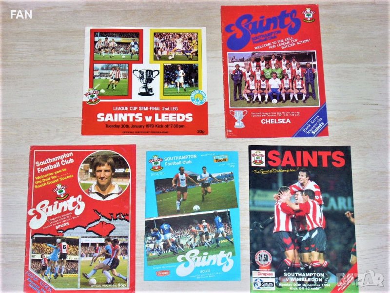 САУТХЯМПТЪН оригинални футболни програми - Лийдс 1979, Челси 1981, Тотнъм 1983, Уимбълдън 1994, Хъл, снимка 1