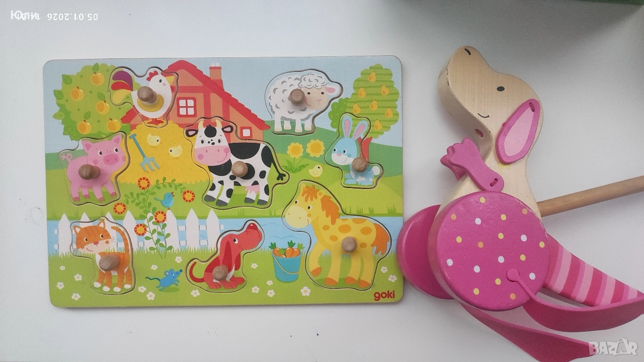 дьрвени играчки goki за бебешки, снимка 1