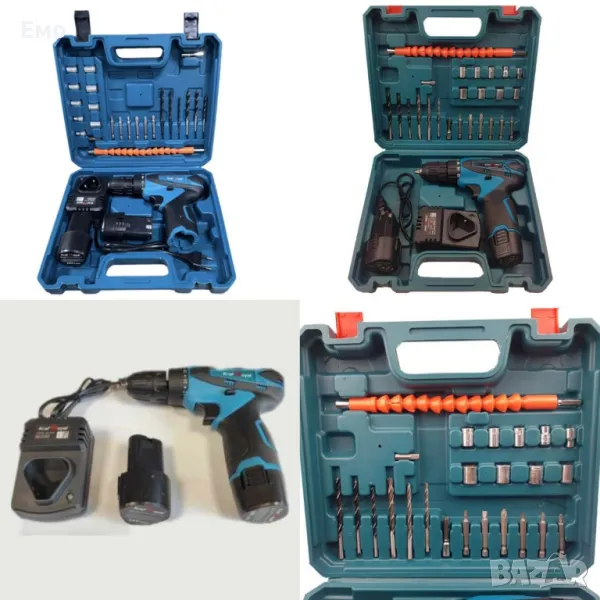 Акомулаторен Винтоверт с две батерии - Компелкт, снимка 1