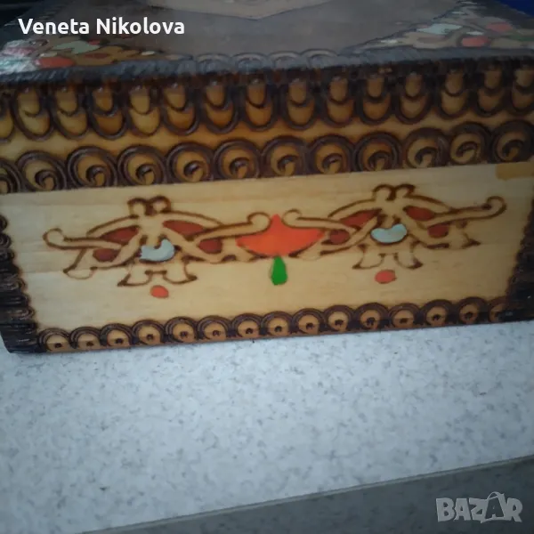 Ретро дървена кутия , снимка 1