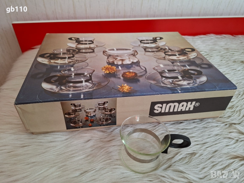 Сервиз за кафе, йенско стъкло SIMAX, Чехословакия, снимка 1