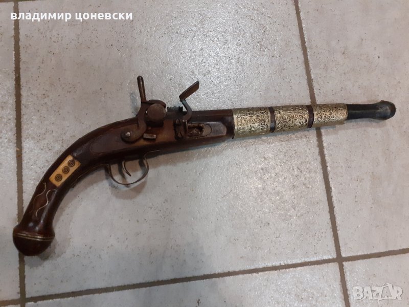 Много красив кремъчен пистолет,пищов,оръжие,пушка, снимка 1