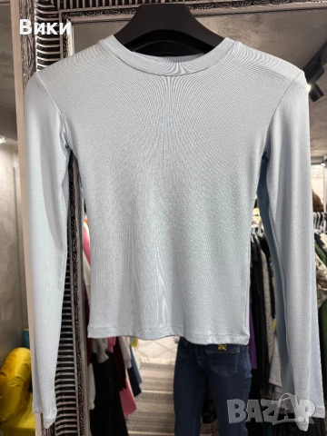 Блуза в светло синьо размер S, M u L, снимка 3 - Блузи с дълъг ръкав и пуловери - 52927285