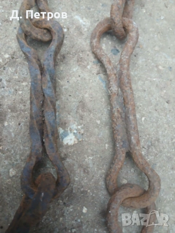Стара верига за огнище, снимка 2 - Антикварни и старинни предмети - 48625617