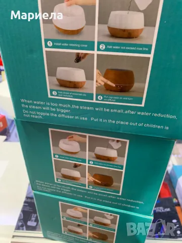 Ароматерапевтичен овлажнител с дифузор за етерично масло, 500 ml ултразвуков, снимка 3 - Други - 47516773