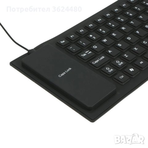 0081 Сгъваема, силиконова, USB клавиатура - водоустойчива , снимка 5 - За дома - 35796818