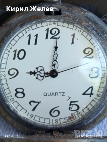 Джобен часовник кварц и имитация много красив за КОЛЕКЦИОНЕРИ 21131, снимка 5 - Джобни - 51092722