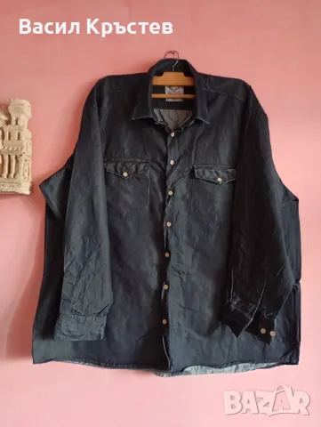  Дънкови ризи 5 бр. - "Club Marine" НОВИ, - Стари вратовръзки, - Каубойска и Филцова шапки, снимка 3 - Ризи - 48862303