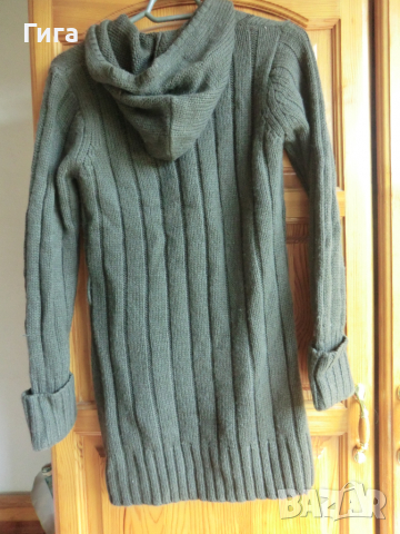 Дълга кафява жилетка плетиво, снимка 3 - Детски пуловери и жилетки - 36442177