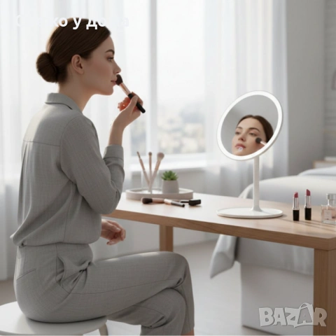 LED козметично огледало за грим Luigi Ferrero FR-801, кръг, 20 cm, снимка 5 - Други - 53503364