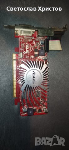 Продавам видео карта AMD Asus HD5450 512MB DDR2 64bit VGA DVI HDMI LP PCI-E, снимка 1 - Видеокарти - 41509235
