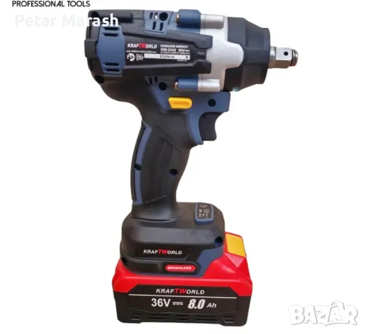 АКУМУЛАТОРЕН ГАЙКОВЕРТ KRAFTWORLD POWERSHARE 36V, снимка 5 - Други инструменти - 50357366