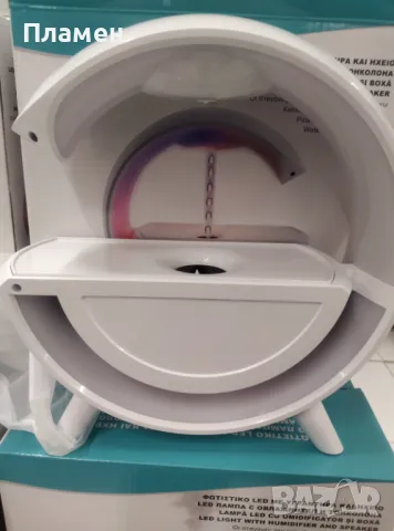 Led лампа с овлажнител дифузер с тонколона и Bluetooth 23х23х8 см.USB, снимка 7 - Други - 48317436