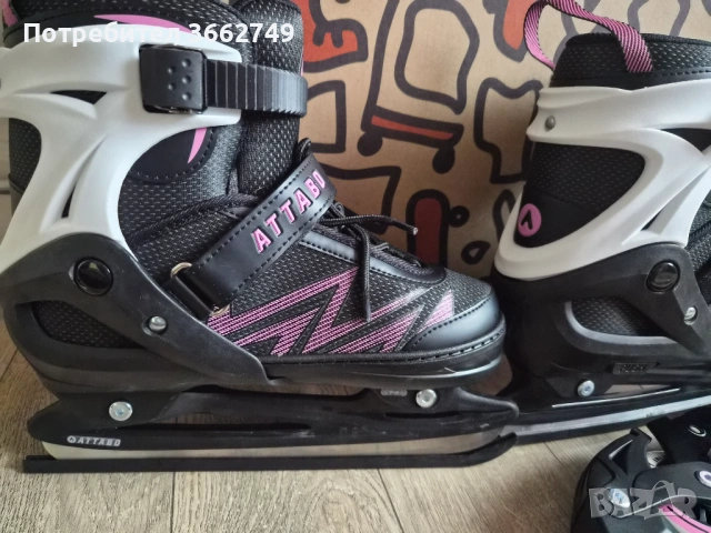 Детски кънки и ролери 2в1, снимка 2 - Ролери, кънки - 53022772