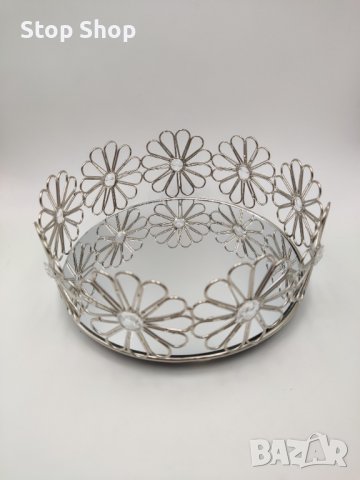 Поднос метален с огледало Индия 