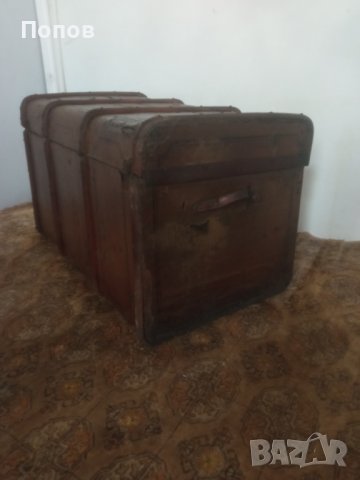  Старинен Пътнически сандък куфар, снимка 5 - Други - 41223217