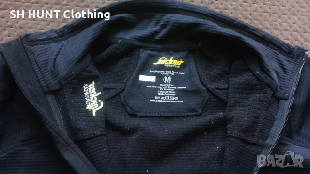 Snickers 9438 Body Mapping Micro Fleece Work Jacket размер M работна блуза W4-429, снимка 13 - Суичъри - 52111701