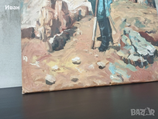 Голяма Маслена картина Самарското знаме, снимка 4 - Антикварни и старинни предмети - 52369926