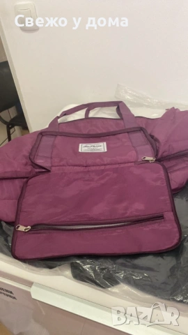 Чанта с уголемяващо се дъно с цип - 100% непромокаема материя/ Цвят: Черен няма преден джоб, сив, ли, снимка 9 - Чанти - 53461566