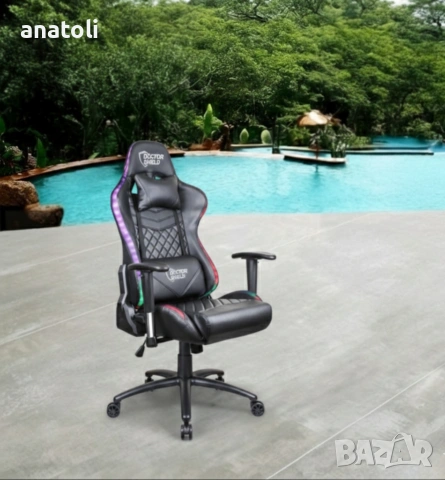 Професионален гейминг стол нов Dr.Shield Solar X, Oсветление 300 от германия чисто нов, снимка 18 - Столове - 41676018