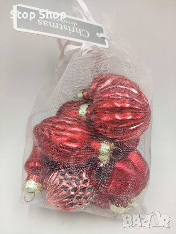 Стъклени коледни играчки , снимка 7 - Декорация за дома - 38748335