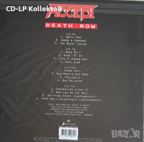 Нов Vinyl (Accept - Death Row), снимка 2 - Грамофонни плочи - 50938777