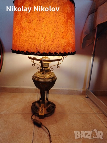 Бронзова лампа Арт Нуво, снимка 14 - Настолни лампи - 53143709