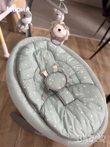 Бебешка Люлка LORELLI Toscana, Електрическа, Музикална, Green Stars, снимка 6 - Други - 53662093