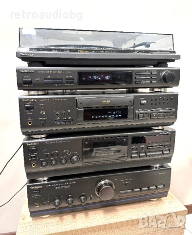 🔊Ретро аудио система - сет TECHNICS - усилвател, сд плеър, триглав дек и тунер🔊, снимка 5 - Аудиосистеми - 53054638